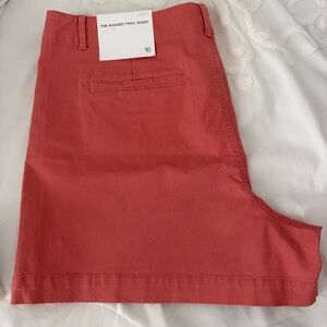 LOFT Coral Twill Shorts